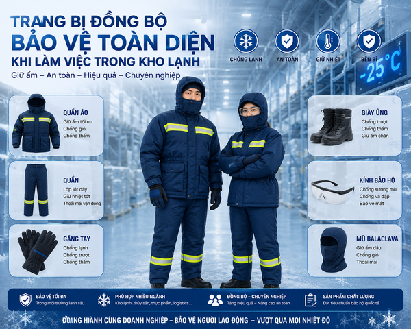 Trang bị đồng bộ các thiết bị bảo hộ trong kho lạnh