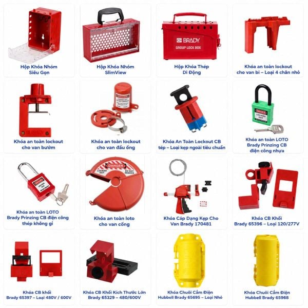 Các loại khóa an toàn Lockout Tagout