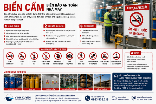 Các loại biển cầm an toàn nhà máy