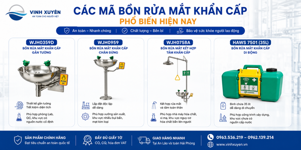 Các loại bồn rửa mắt khẩn cấp phổ biến