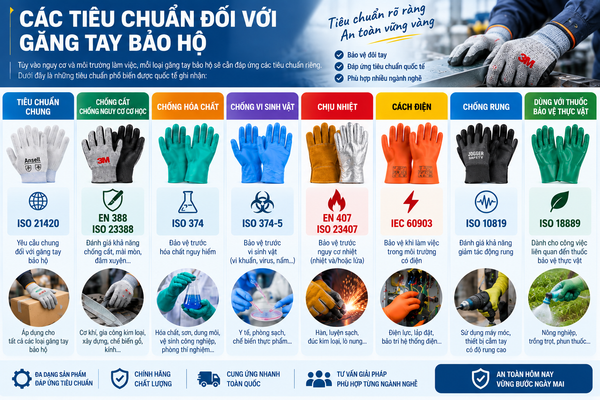 Các tiêu chuẩn của găng tay bảo hộ
