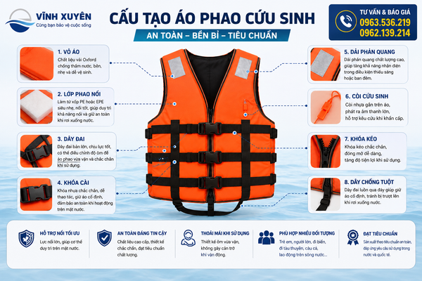 Cấu tạo áo phao cứu sinh