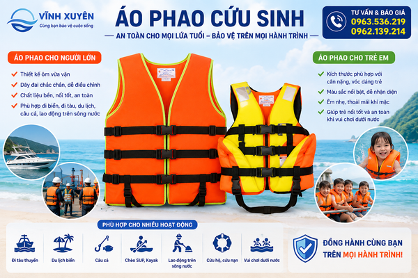 Áo phao cứu sinh cho người lớn và trẻ em tại Hải Phòng