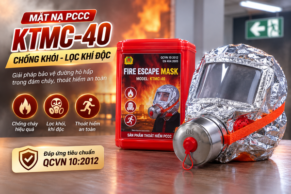 Mặt nạ PCCC chống khói lọc khí độc KTMC-40 chính hãng