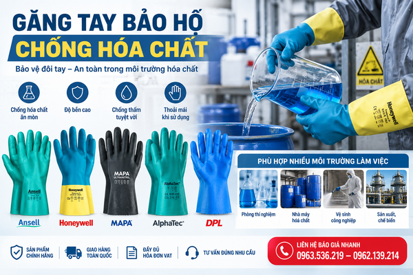 Găng tay bảo hộ chống hóa chất tại Hải Phòng