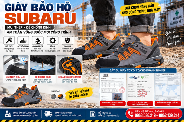 Giày bảo hộ Subaru chính hãng cho doanh nghiệp tại Hải Phòng