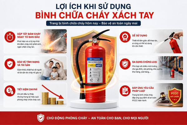 Lợi ích khi sử dụng bình chữa cháy xách tay
