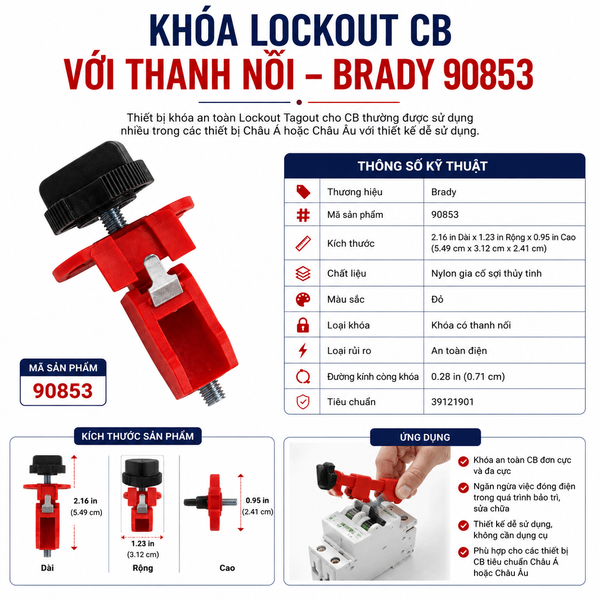 Khóa lockout CB với thanh nối