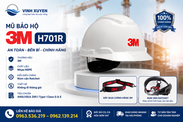 Mũ bảo hộ 3M H701R chính hãng