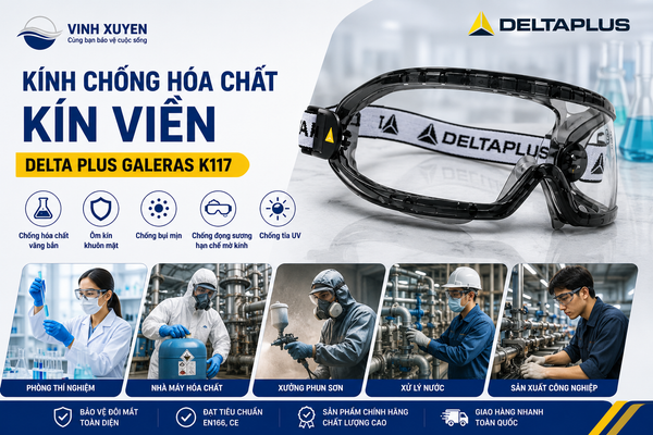 Kính chống hóa chất kín viền Delta Plus