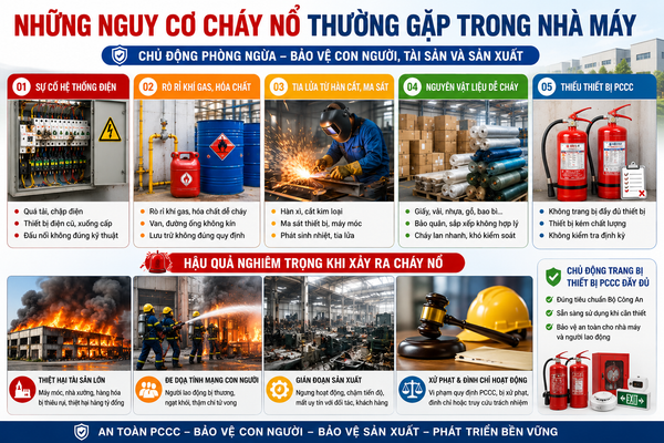 Những nguy cơ cháy nổ trong nhà máy