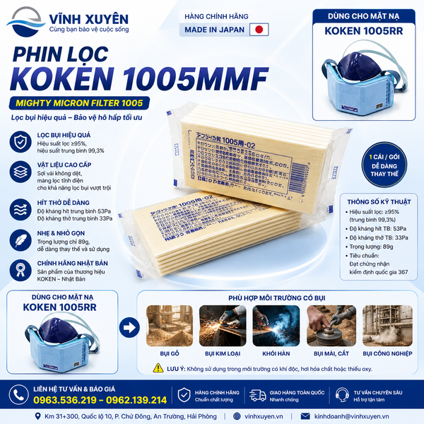 Phin lọc mặt nạ Koken 1005RR