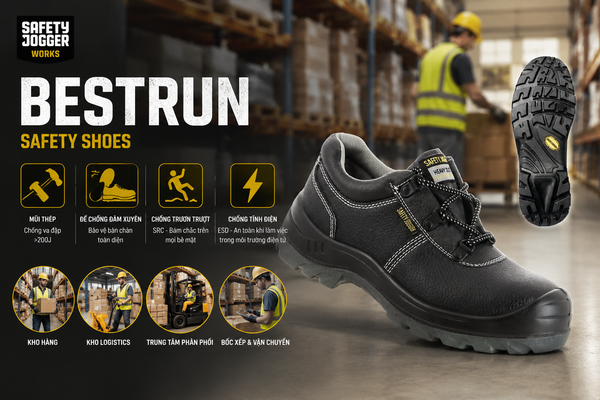 Giày bảo hộ Jogger Bestrun cho công nhân kho bãi vận chuyển