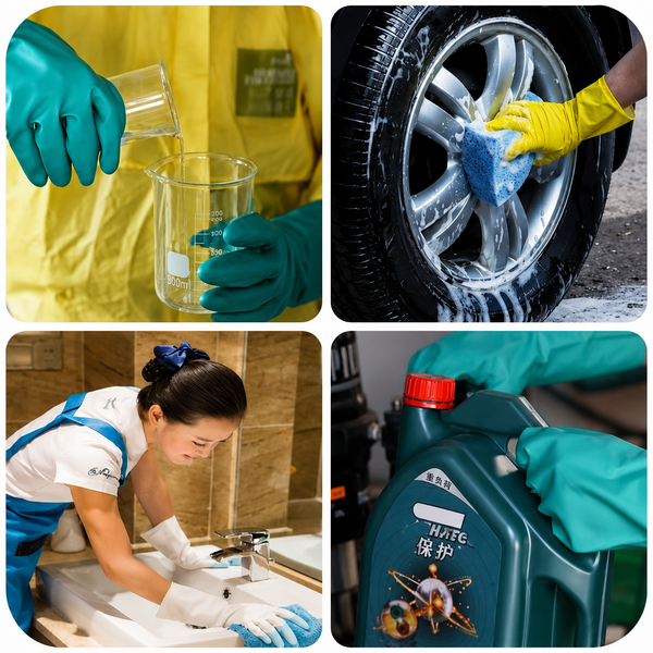 Môi trường sử dụng găng tay chống nước, chống thấm dầu