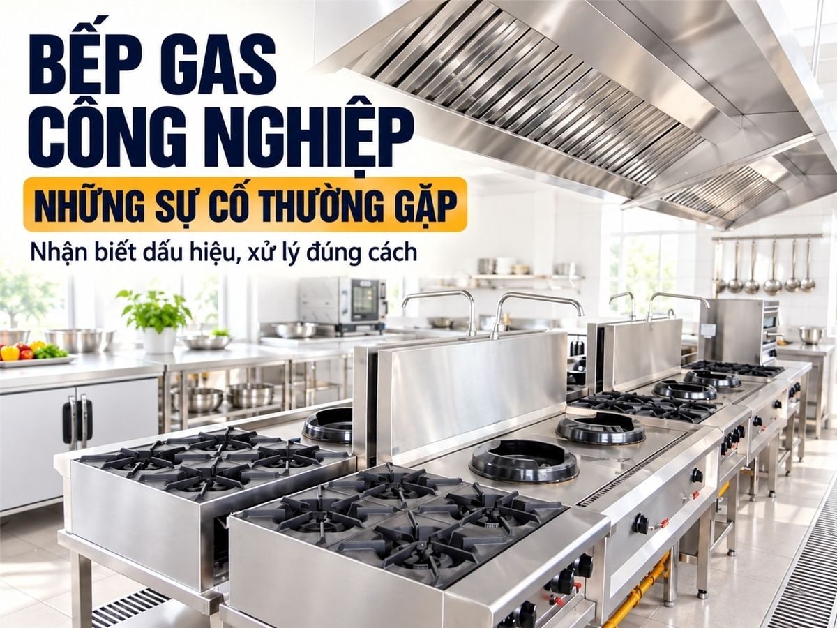 Sự cố thường gặp ở bếp ga công nghiệp và biện pháp khắc phục