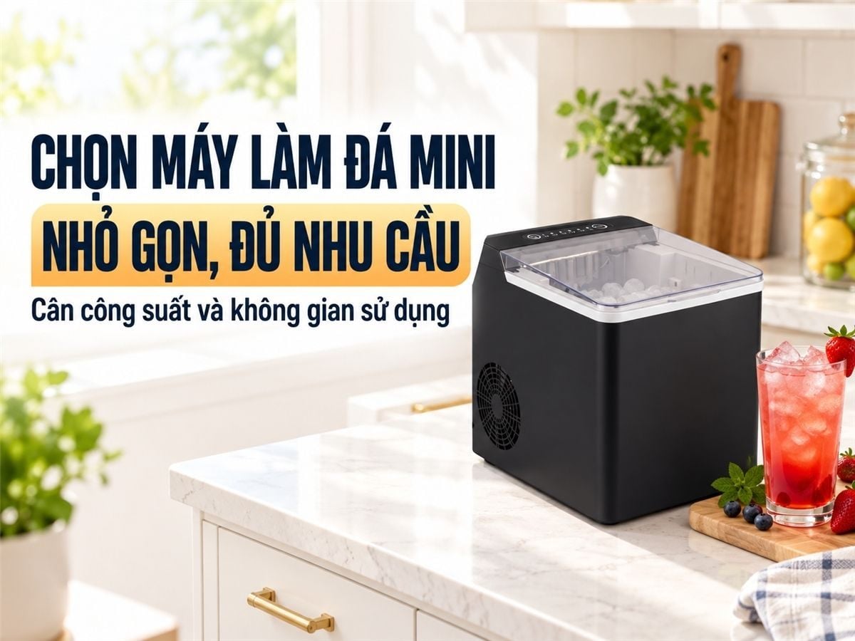 Top 5 máy làm đá mini phổ biến bán chạy năm 2026