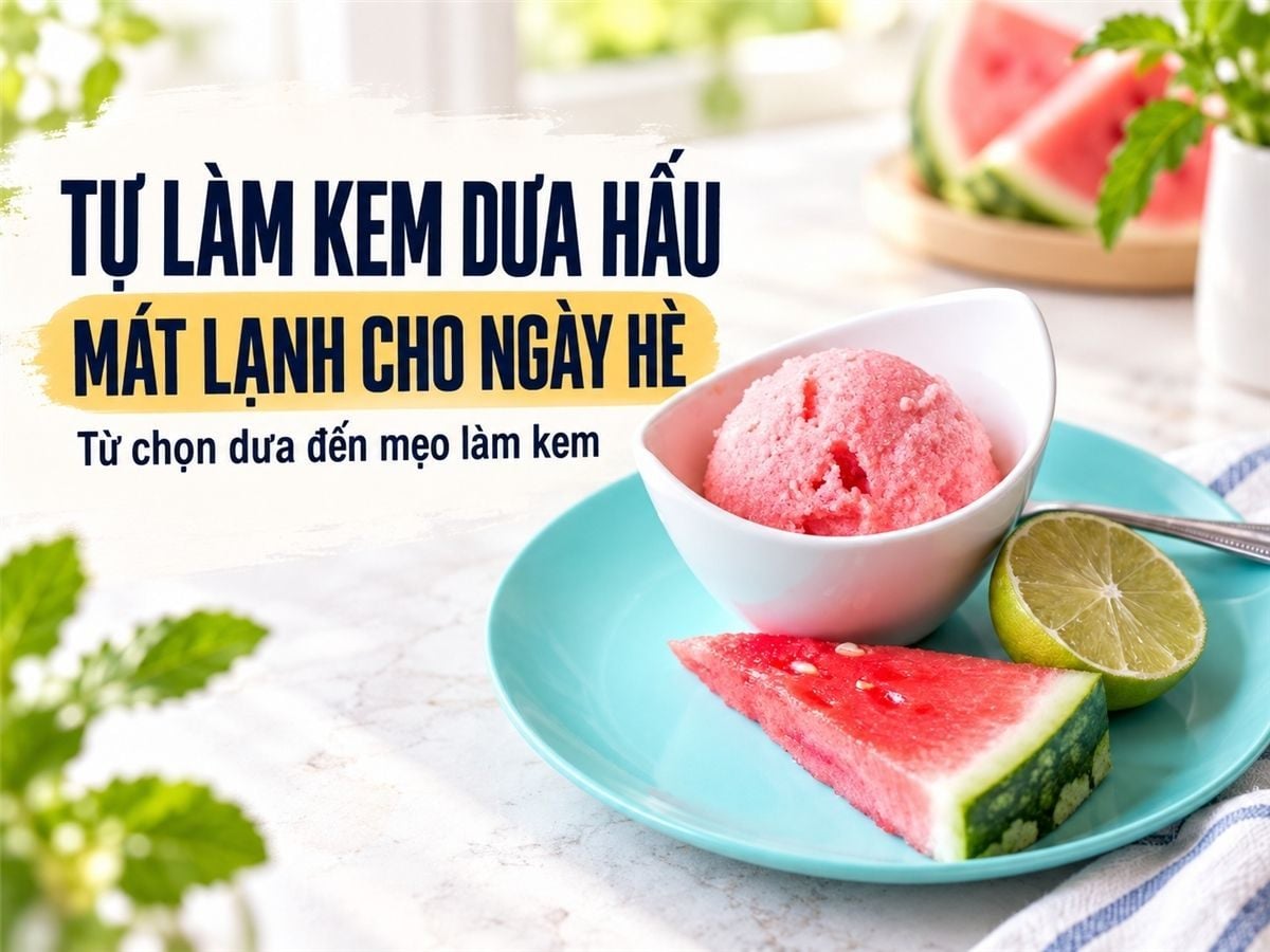 Cách làm kem dưa hấu: Món ngon giải nhiệt mùa hè