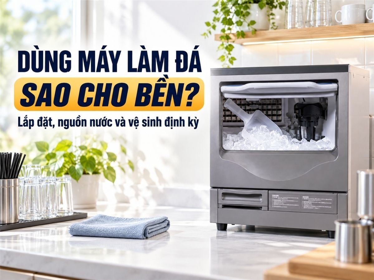 Lưu ý khi sử dụng máy làm đá công nghiệp để bền lâu, đá sạch