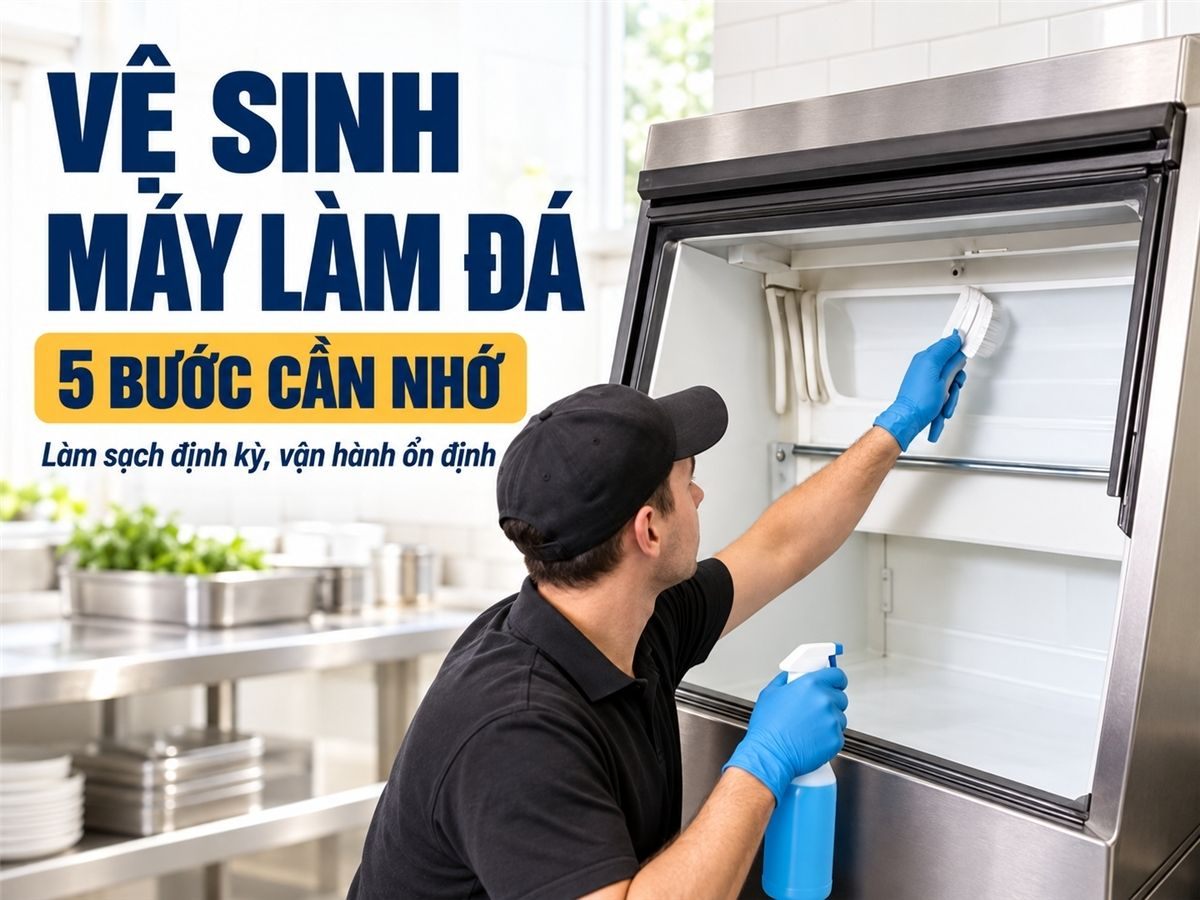 Hướng Dẫn Cách Vệ Sinh Máy Làm Đá Công Nghiệp Đơn Giản, Hiệu Quả