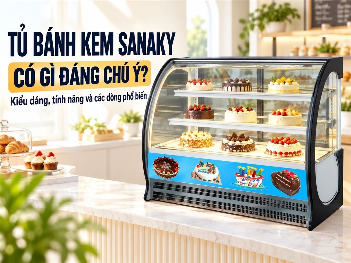 Bật mí về Tủ bánh kem Sanaky với sản phẩm VH-1200HP huyền thoại