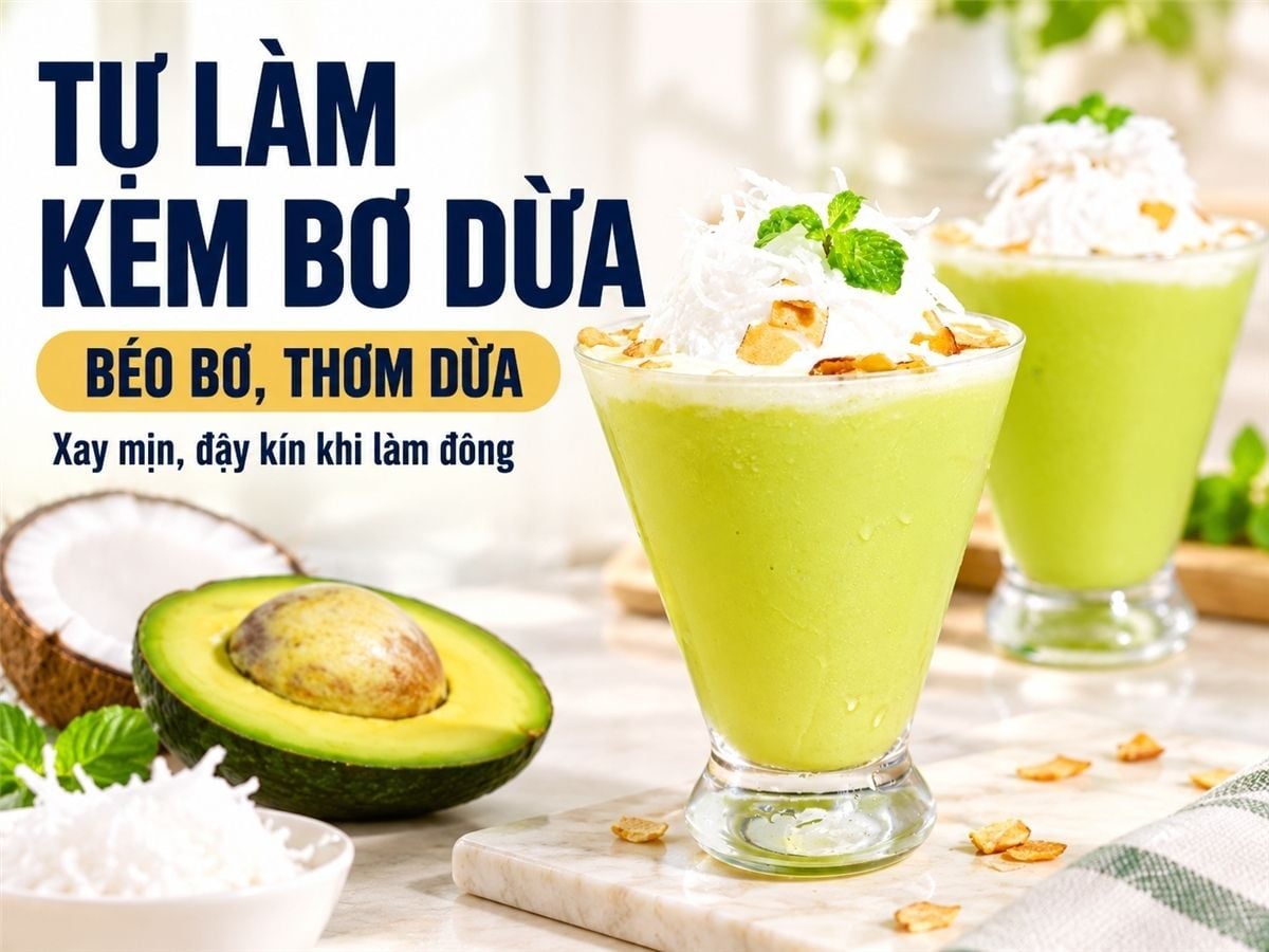 Bí quyết làm kem bơ dừa ngon tuyệt cho ngày hè