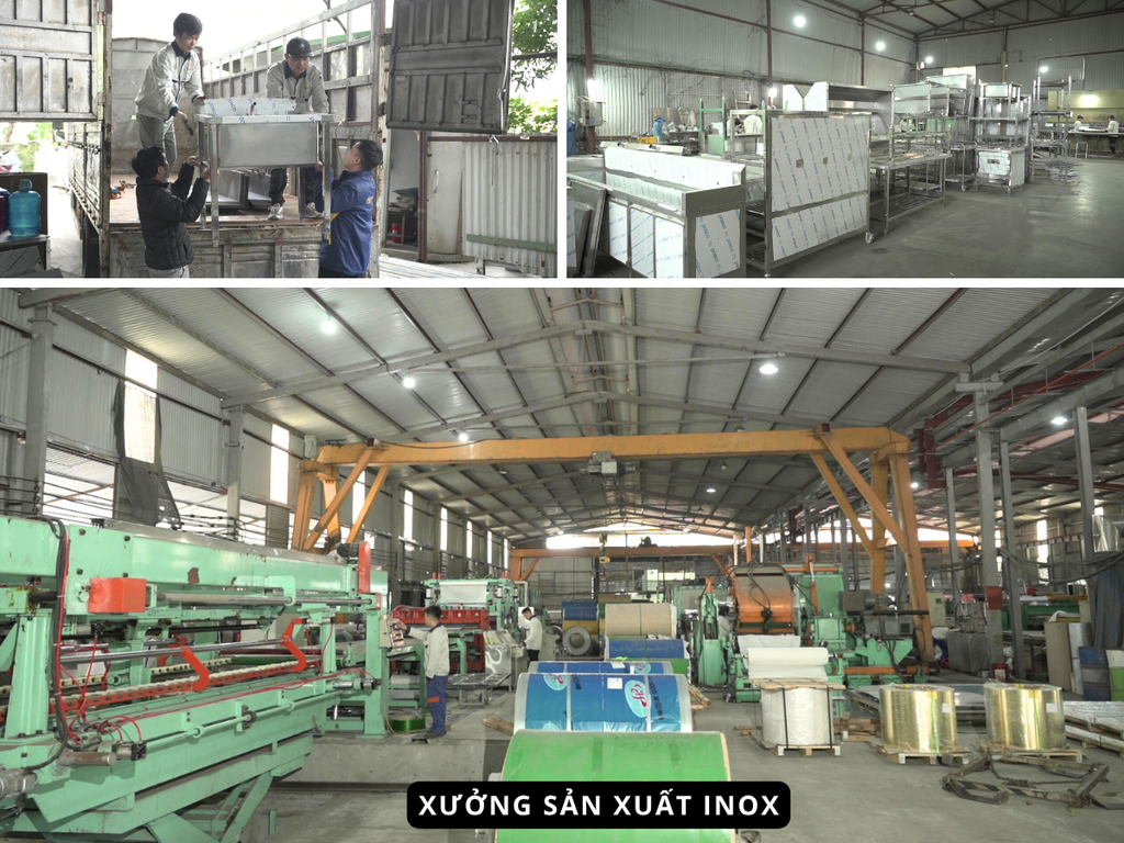 Xưởng sản xuất thiết bị inox Bếp Toàn Cầu
