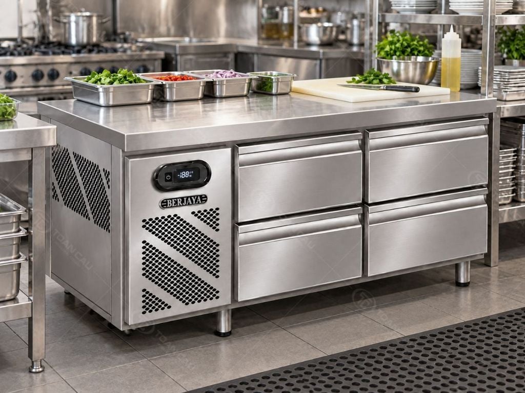 Bàn mát 4 ngăn kéo 2 tầng Berjaya 4DRC-1850-29-2R