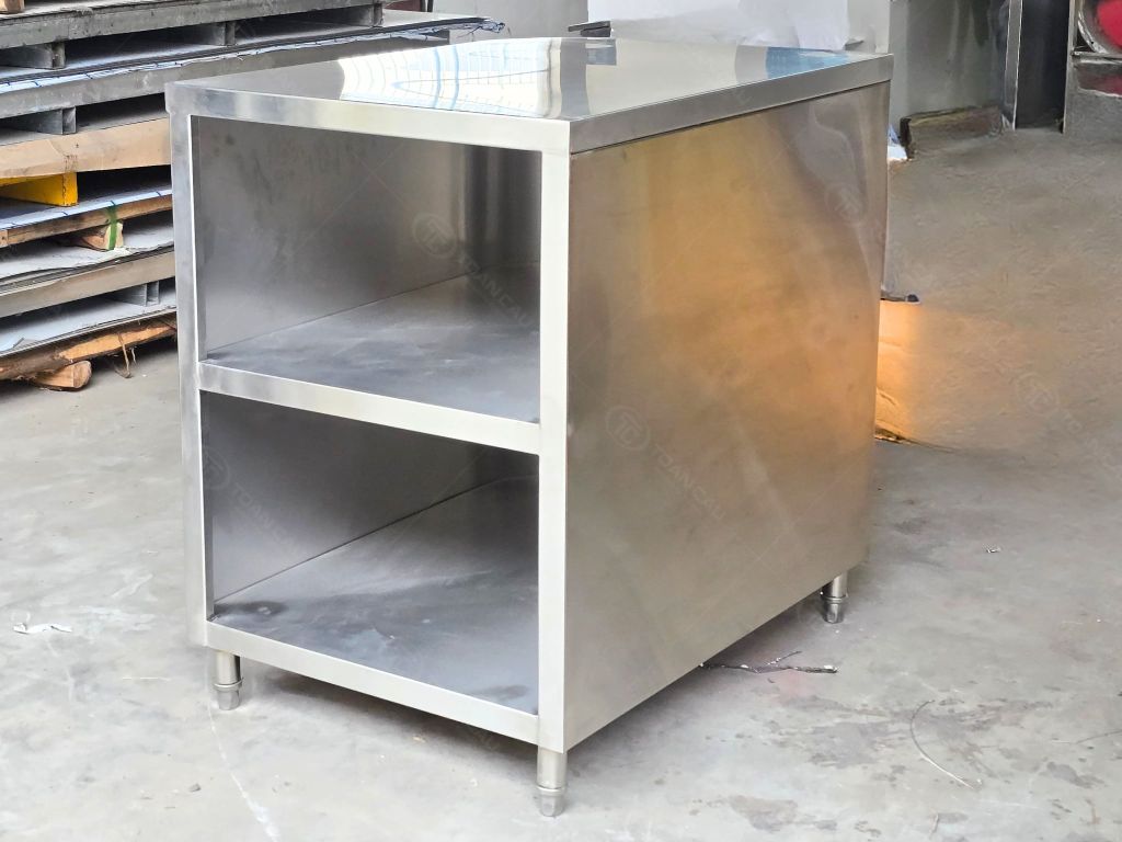 Hình ảnh thực tế của Bàn quầy để lò vi sóng tại xưởng sản xuất