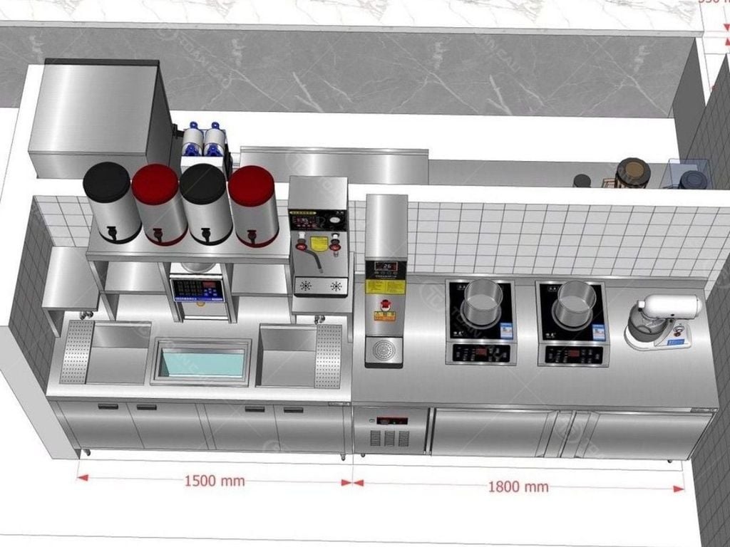 bản vẽ quầy inox pha chế