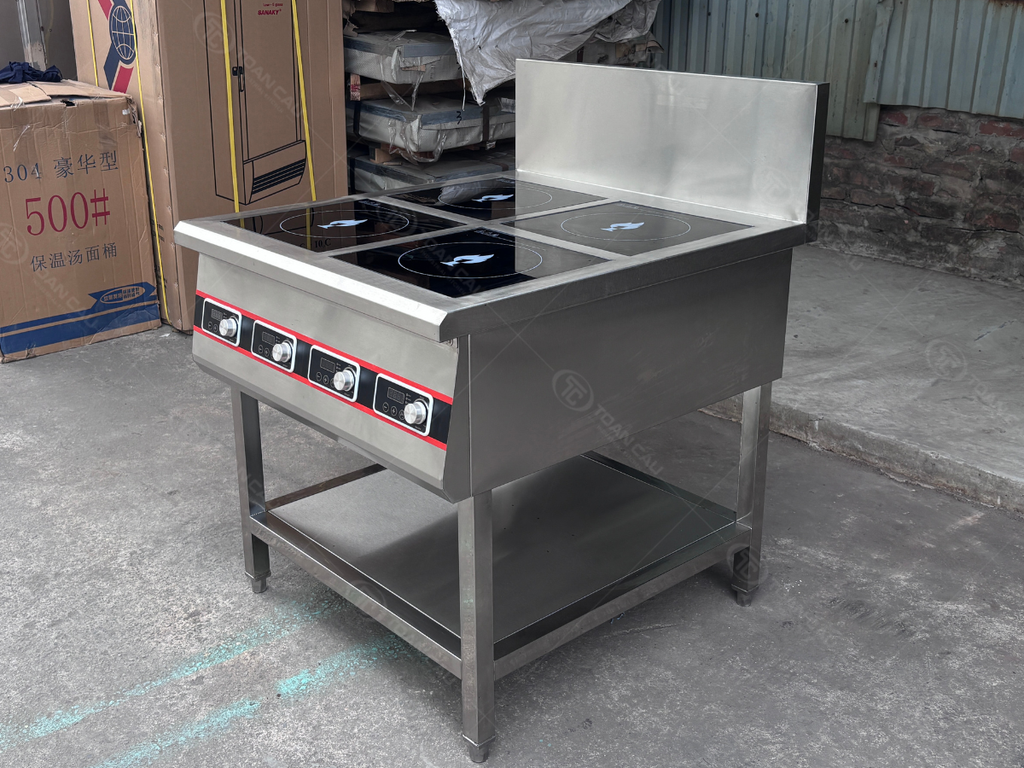 Hình ảnh thực tế bếp âu 4 họng điện từ 3,5kwx2