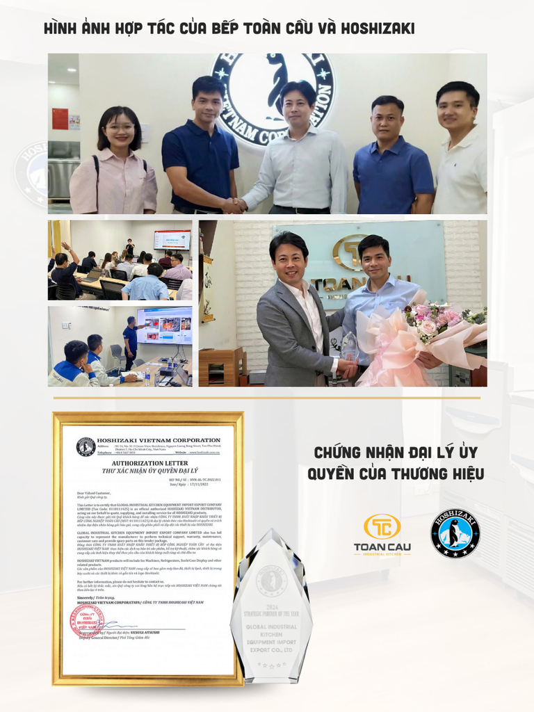 bếp toàn cầu đại lý phân phối chính hãng của hoshizaki