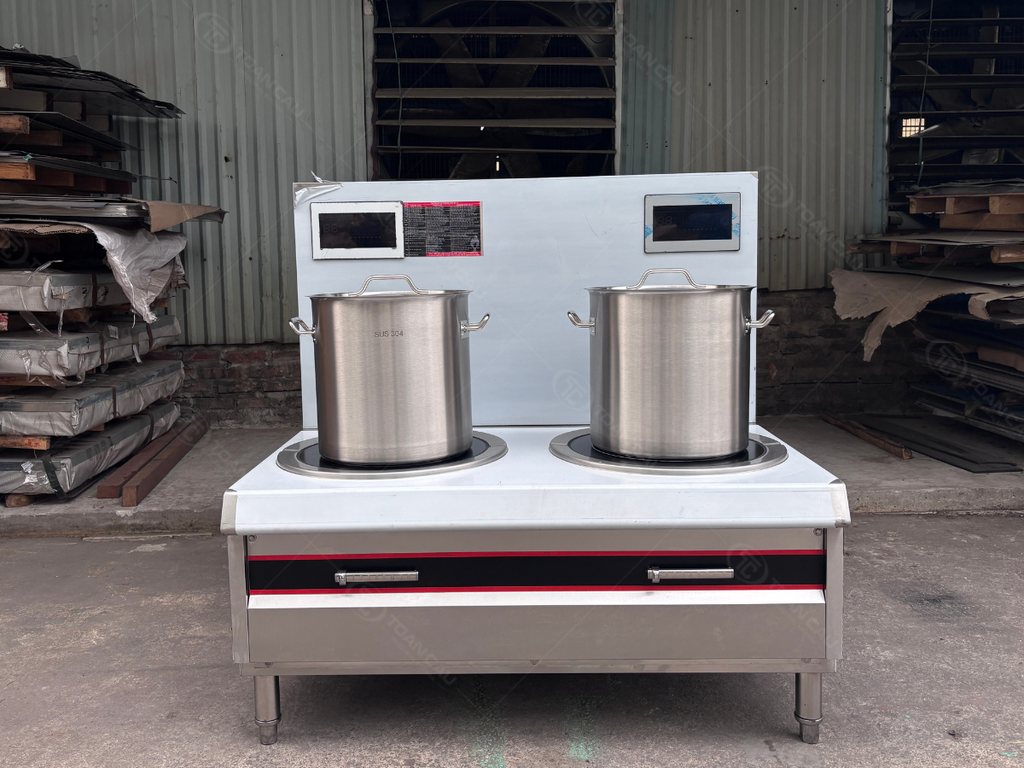 Bếp từ đôi công nghiệp mặt phẳng có công suất 12KW/15KW