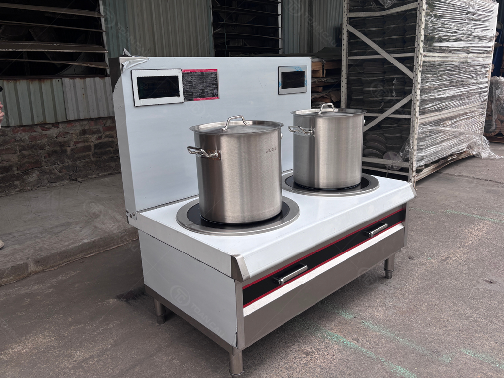 Bếp từ đôi công nghiệp mặt phẳng công suất lớn