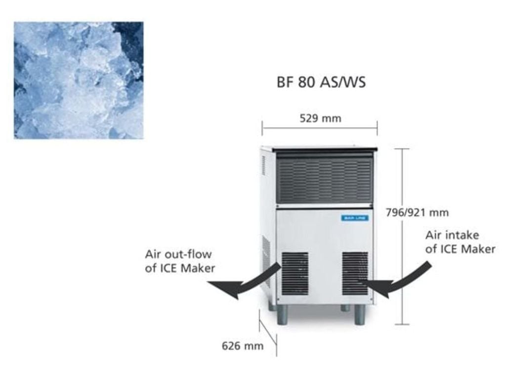 cấu tạo máy làm đá vảy Bar Line Scotsman BF80 GB
