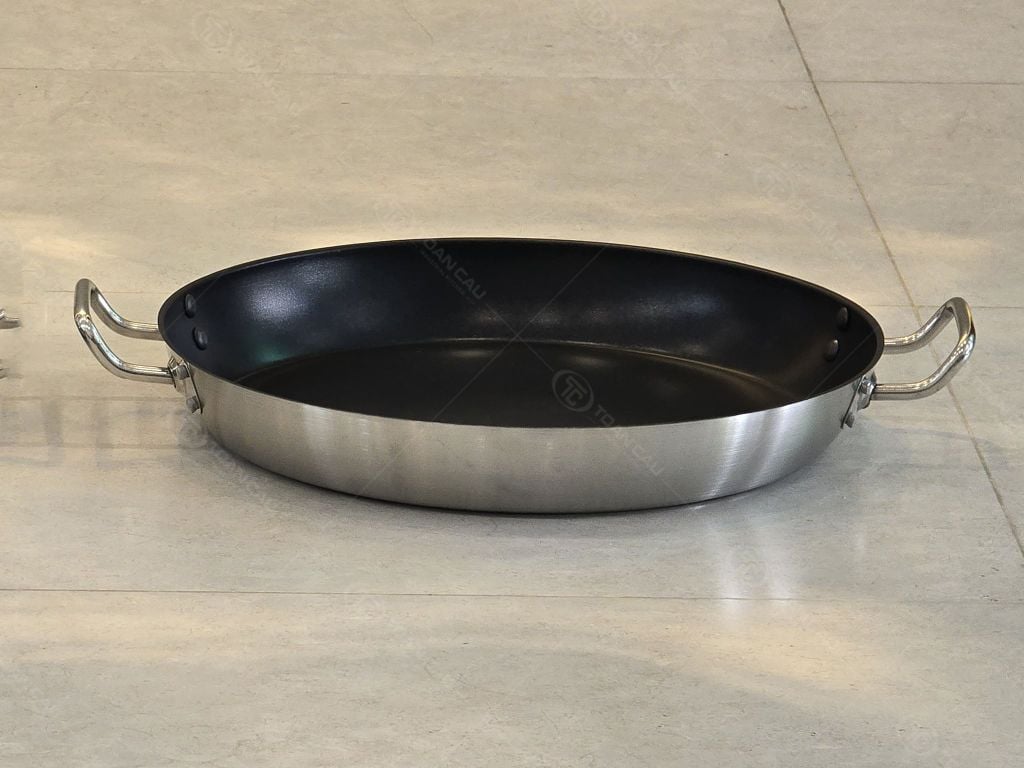 Hình ảnh thực tế của Chảo phẳng inox chống dính 3 lớp 40cm