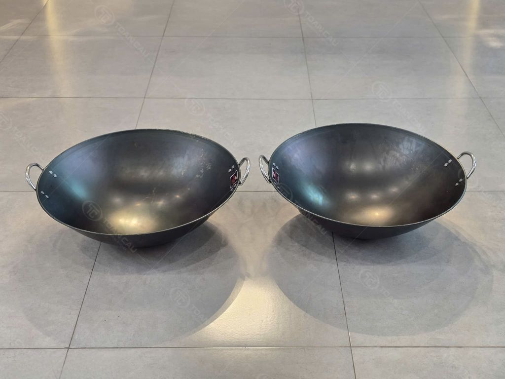 Hình ảnh thực tế của chảo lõm thép carbon 50cm