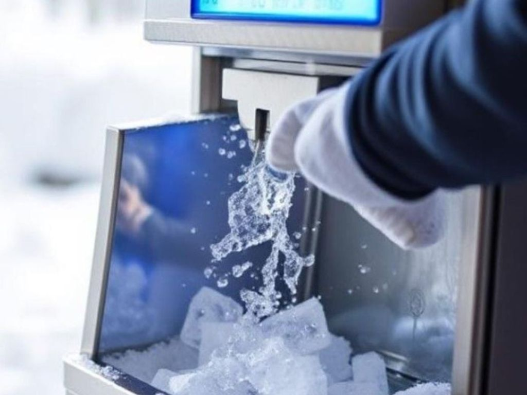 Vệ sinh sâu máy làm đá công nghiệp hàng tháng đúng quy trình