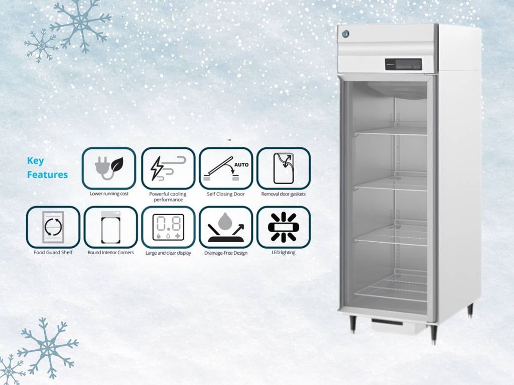 đặc điểm của Tủ đông cánh kính Hoshizaki HF-78MC-SLG
