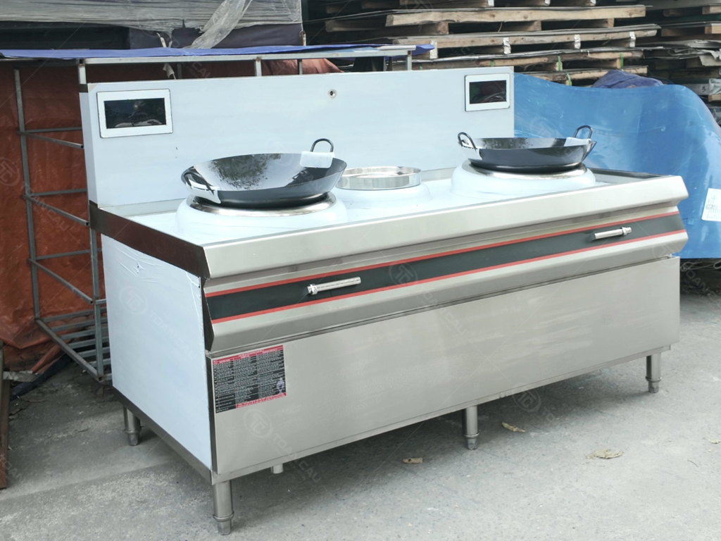 Hình ảnh thực tế Bếp từ công nghiệp đôi 8KW