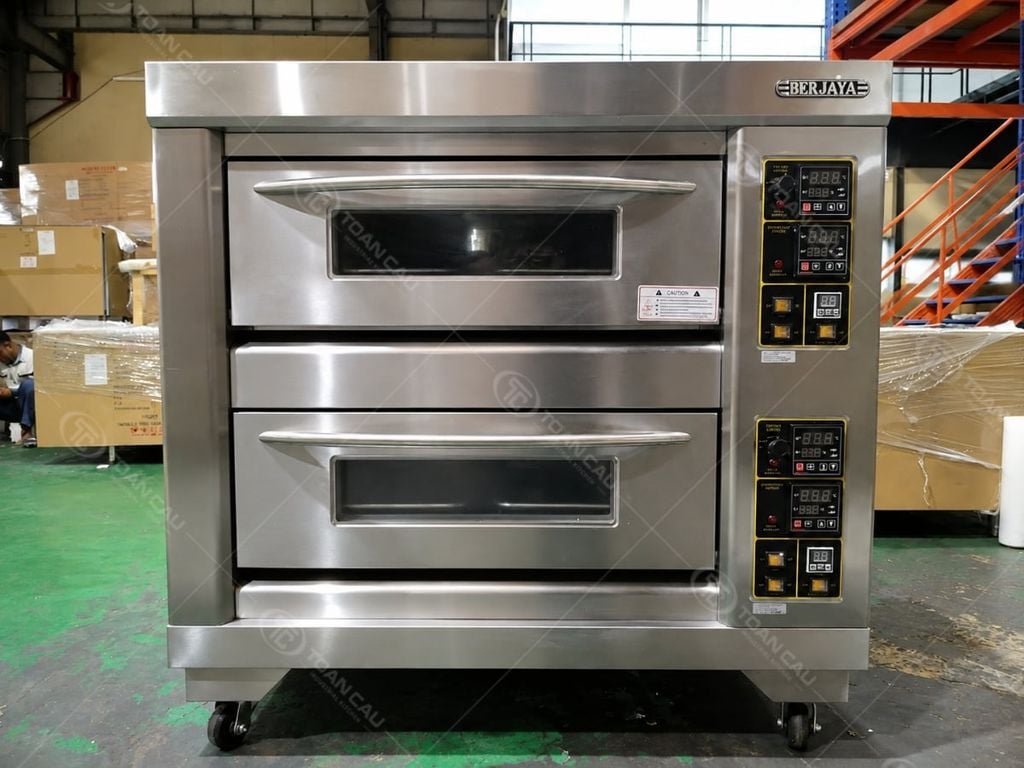 Lò nướng bánh 2 tầng 4 khay BERJAYA BJY-E13KW-2BDD trực diện