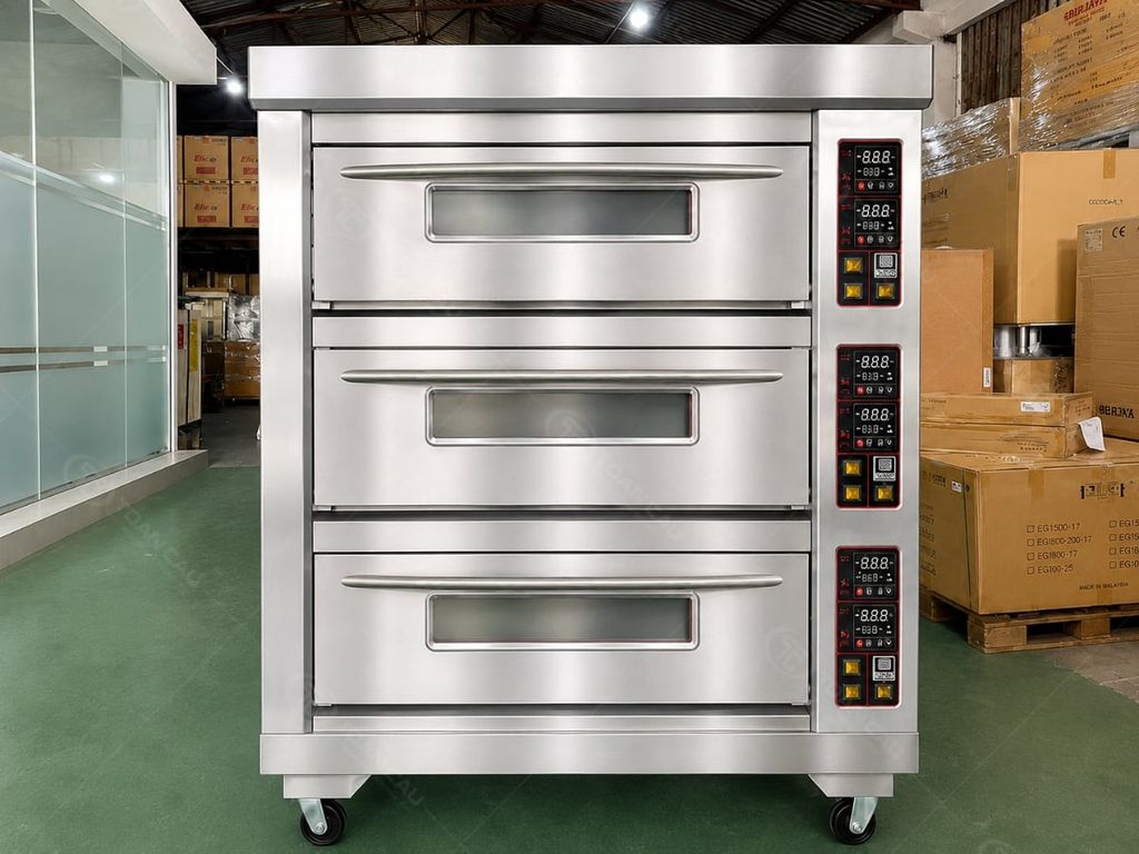 Lò nướng dùng điện 3 Tầng 6 khay BERJAYA BJY-E20KW-3BDD trực diện