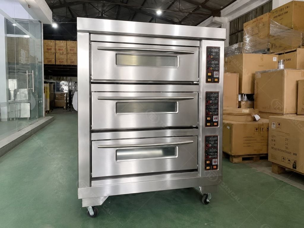 Lò nướng bánh dùng điện 3 Tầng 9 khay BERJAYA BJY-E25KW-3BDD trực diện