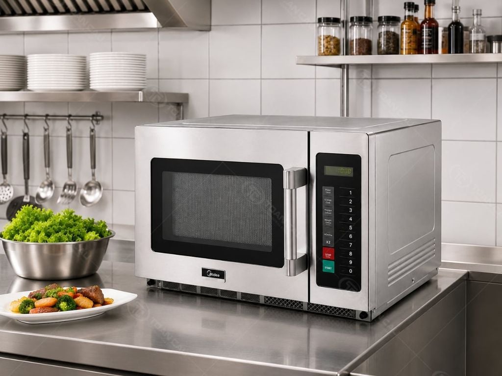 Lò vi sóng Midea 34L MMO-EM34GEA trong không gian bếp