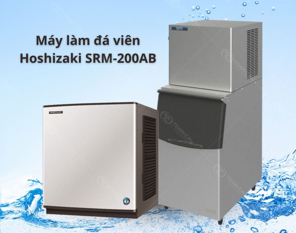 Máy làm đá SRM-200AB kết hợp thùng đá B-301SA