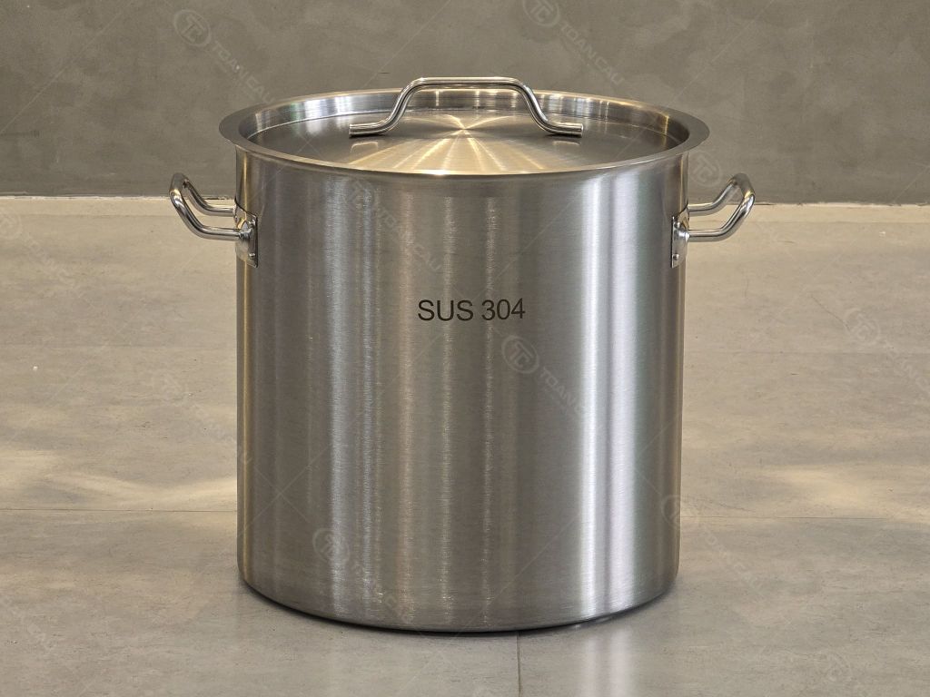 Hình ảnh thực tế của Nồi inox 45L đáy phẳng