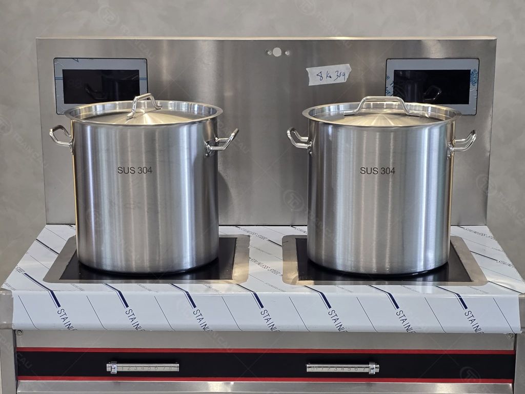 Hình ảnh thực tế của Nồi inox 45L đáy phẳng