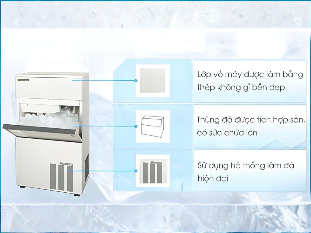 tính năng máy làm đá viên size lớn Hoshizaki LM-550M-1