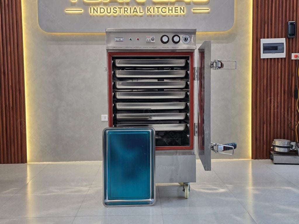 Tủ hấp cơm 8 khay dùng điện