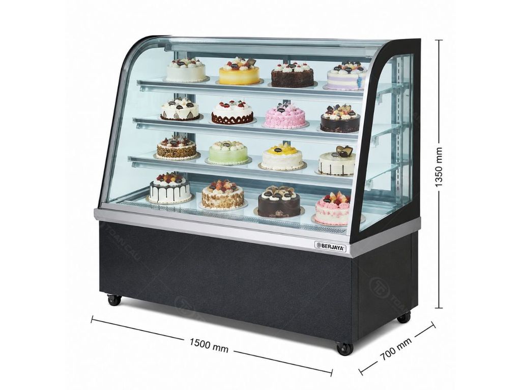 Tủ bánh kem Berjaya CCS15SB13-3FB 3 tầng kích thước