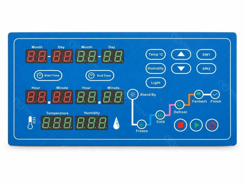 Tủ Ủ Bột Berjaya 1D-RPF-16T bảng điều khiển